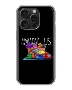 Чехол для iPhone 15 Pro с картинкой «Логотип Among Us»