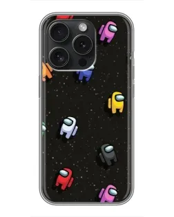Чехол для iPhone 15 Pro с картинкой «Космический паттерн Among Us» Чехол для iPhone 15 Pro с картинкой «Космический паттерн Among Us»