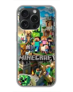 Чехол для iPhone 15 Pro с картинкой «Замок Minecraft» Чехол для iPhone 15 Pro с картинкой «Замок Minecraft»