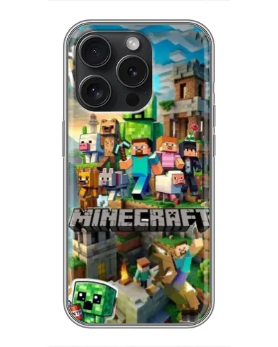 Чехол для iPhone 15 Pro с картинкой «Замок Minecraft» Чехол для iPhone 15 Pro с картинкой «Замок Minecraft»