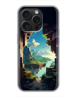 Чехол для iPhone 15 Pro с картинкой «Вид из пещеры»