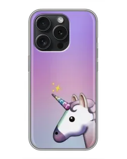 Чехол для iPhone 15 Pro с картинкой «Единорог градиент» Чехол для iPhone 15 Pro с картинкой «Единорог градиент»