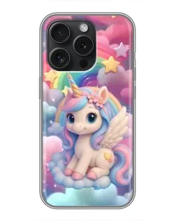 Чехол для iPhone 15 Pro с картинкой «Маленький единорог» Чехол для iPhone 15 Pro с картинкой «Маленький единорог»