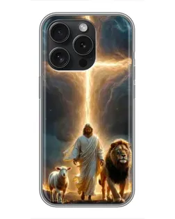 Чехол для iPhone 15 Pro с картинкой «Лев Иуды и Свет» Чехол для iPhone 15 Pro с картинкой «Лев Иуды и Свет»
