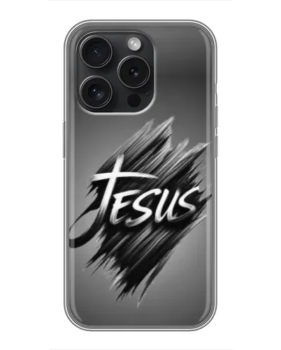 Чехол для iPhone 15 Pro с картинкой «Надпись Jesus Graffiti» Чехол для iPhone 15 Pro с картинкой «Надпись Jesus Graffiti»