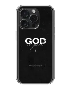 Чехол для iPhone 15 Pro с картинкой «GOD — Бог над всем»