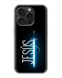 Чехол для iPhone 15 Pro с картинкой «Меч Духа Jesus»