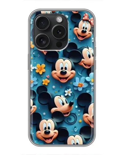 Чехол для iPhone 15 Pro с картинкой «Паттерн Микки и Минни» Чехол для iPhone 15 Pro с картинкой «Паттерн Микки и Минни»