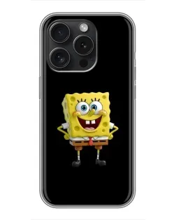 Чехол для iPhone 15 Pro с картинкой «Классический Губка Боб»