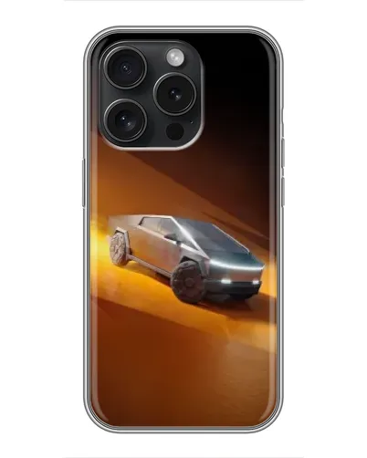 Чехол для iPhone 15 Pro с картинкой «Cybertruck в пустыне» Чехол для iPhone 15 Pro с картинкой «Cybertruck в пустыне»