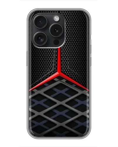 Чехол для iPhone 15 Pro с картинкой «Mercedes Carbon Grid» Чехол для iPhone 15 Pro с картинкой «Mercedes Carbon Grid»