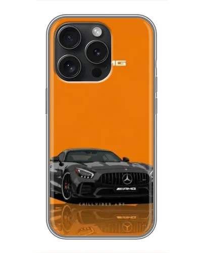 Чехол для iPhone 15 Pro с картинкой «Оранжевый Mercedes AMG» Чехол для iPhone 15 Pro с картинкой «Оранжевый Mercedes AMG»