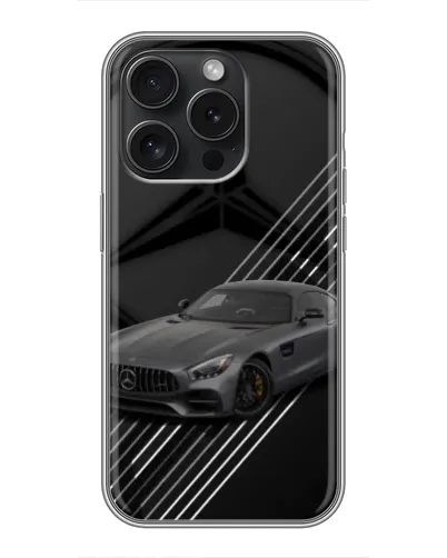 Чехол для iPhone 15 Pro с картинкой «Mercedes AMG — графика» Чехол для iPhone 15 Pro с картинкой «Mercedes AMG — графика»