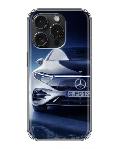 Чехол для iPhone 15 Pro с картинкой «Mercedes EQ — будущее» Чехол для iPhone 15 Pro с картинкой «Mercedes EQ — будущее»