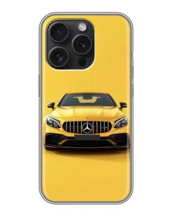 Чохол для iPhone 15 Pro з картинкою «Жовтий Mercedes GT» Чохол для iPhone 15 Pro з картинкою «Жовтий Mercedes GT»