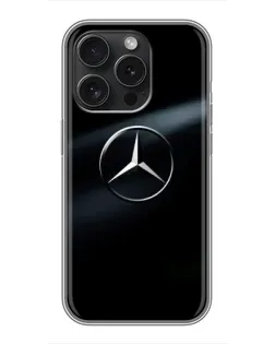 Чохол для iPhone 15 Pro з картинкою «Mercedes на металі» Чохол для iPhone 15 Pro з картинкою «Mercedes на металі»