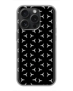 Чохол для iPhone 15 Pro з картинкою «Mercedes паттерн зірок» Чохол для iPhone 15 Pro з картинкою «Mercedes паттерн зірок»