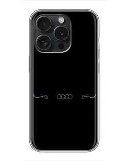 Чохол для iPhone 15 Pro з картинкою «Audi — світловий підпис»