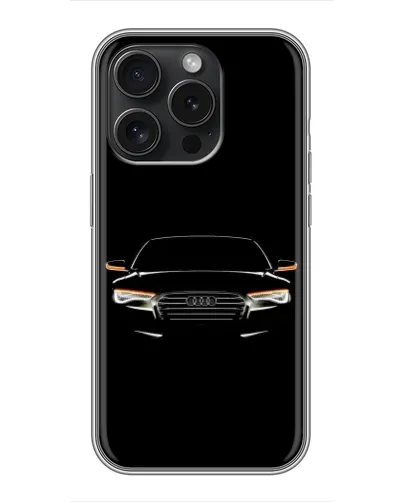 Чехол для iPhone 15 Pro с картинкой «Audi — ночной контур» Чехол для iPhone 15 Pro с картинкой «Audi — ночной контур»