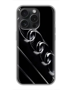 Чохол для iPhone 15 Pro з картинкою «Audi — абстрактні кільця»