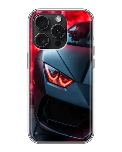 Чехол для iPhone 15 Pro с картинкой «Lamborghini красное сияние» Чехол для iPhone 15 Pro с картинкой «Lamborghini красное сияние»