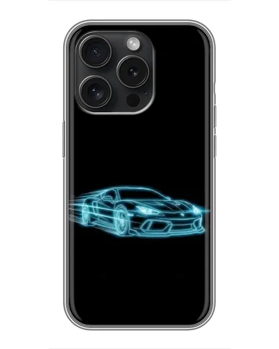 Чехол для iPhone 15 Pro с картинкой «Неоновый контур Lamborghini» Чехол для iPhone 15 Pro с картинкой «Неоновый контур Lamborghini»