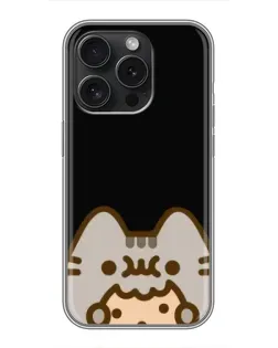 Чохол для iPhone 15 Pro з картинкою «Пушин на чорному»