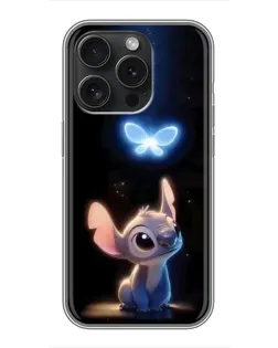 Чехол для iPhone 15 Pro с картинкой «Сияющий Стич»