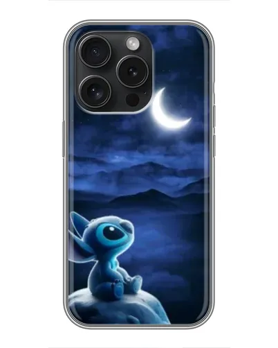 Чехол для iPhone 15 Pro с картинкой «Лунная ночь Стича» Чехол для iPhone 15 Pro с картинкой «Лунная ночь Стича»