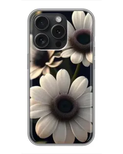 Чехол для iPhone 15 Pro с картинкой «Белые маргаритки макро» Чехол для iPhone 15 Pro с картинкой «Белые маргаритки макро»