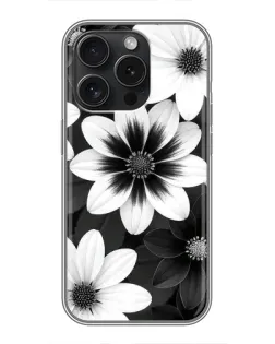 Чехол для iPhone 15 Pro с картинкой «Монохромные астры» Чехол для iPhone 15 Pro с картинкой «Монохромные астры»