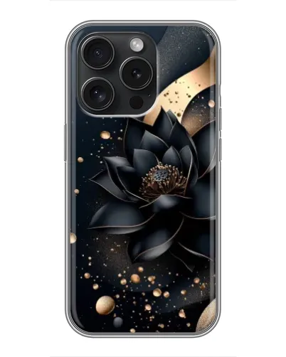 Чехол для iPhone 15 Pro с картинкой «Черный лотос» Чехол для iPhone 15 Pro с картинкой «Черный лотос»