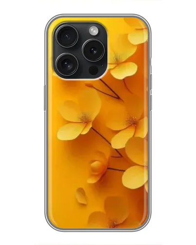 Чехол для iPhone 15 Pro с картинкой «Золотые лепестки» Чехол для iPhone 15 Pro с картинкой «Золотые лепестки»