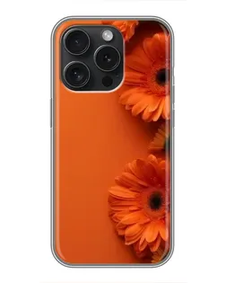 Чехол для iPhone 15 Pro с картинкой «Оранжевые герберы» Чехол для iPhone 15 Pro с картинкой «Оранжевые герберы»