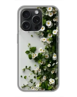 Чехол для iPhone 15 Pro с картинкой «Ветка мелких белых цветов» Чехол для iPhone 15 Pro с картинкой «Ветка мелких белых цветов»