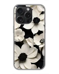 Чехол для iPhone 15 Pro с картинкой «Объемные белые цветы» Чехол для iPhone 15 Pro с картинкой «Объемные белые цветы»