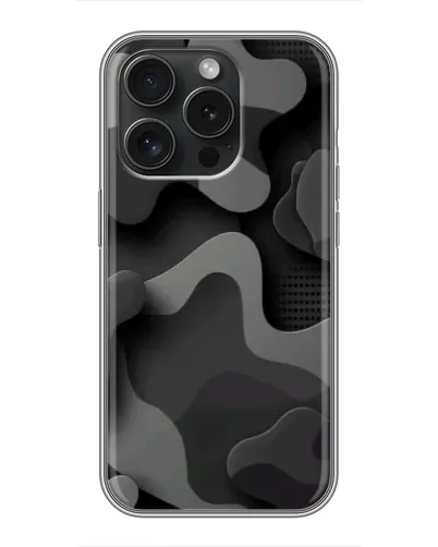 Чехол для iPhone 15 Pro с картинкой «Темный абстрактный камуфляж» Чехол для iPhone 15 Pro с картинкой «Темный абстрактный камуфляж»