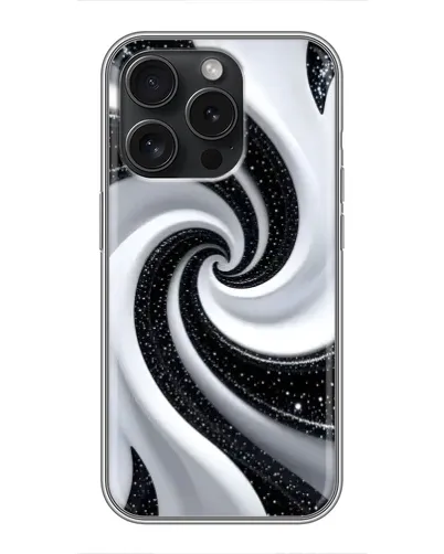 Чехол для iPhone 15 Pro с картинкой «Черно-белая спираль» Чехол для iPhone 15 Pro с картинкой «Черно-белая спираль»