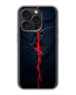 Чохол для iPhone 15 Pro з картинкою «Червона лавова тріщина»