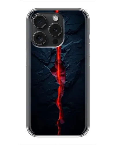Чехол для iPhone 15 Pro с картинкой «Kрасная лавовая трещина» Чехол для iPhone 15 Pro с картинкой «Kрасная лавовая трещина»