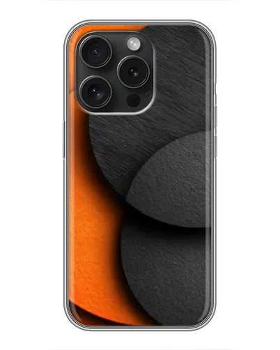 Чехол для iPhone 15 Pro с картинкой «Геометрия оранжевых кругов» Чехол для iPhone 15 Pro с картинкой «Геометрия оранжевых кругов»