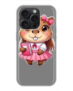 Чохол для iPhone 15 Pro з картинкою «Дівчинка капібара»