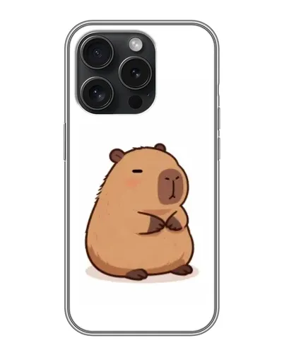 Чехол для iPhone 15 Pro с картинкой «Толстенькая капибара» Чехол для iPhone 15 Pro с картинкой «Толстенькая капибара»