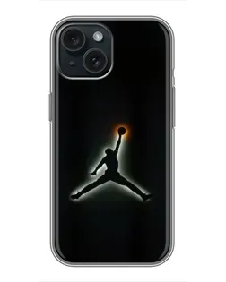 Чохол для iPhone 15 з картинкою «Jordan Gradient Logo»