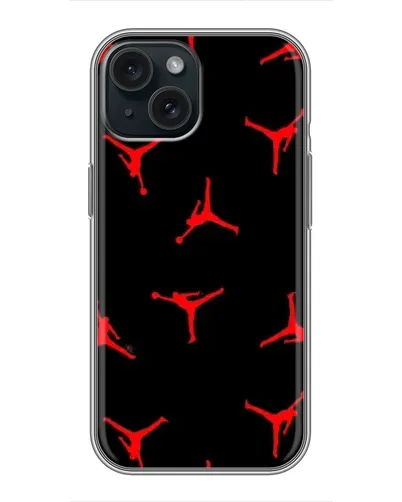Чохол для iPhone 15 з картинкою «Jordan Red Pattern»