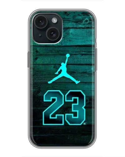 Чохол для iPhone 15 з картинкою «Jordan Cyan 23»