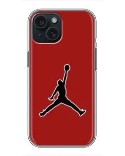 Чохол для iPhone 15 з картинкою «Jordan Red Back»