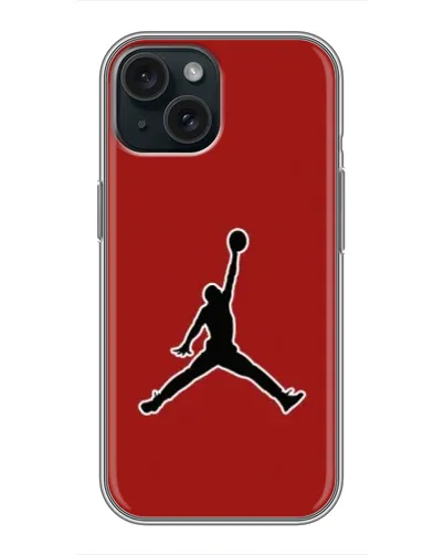 Чохол для iPhone 15 з картинкою «Jordan Red Back»