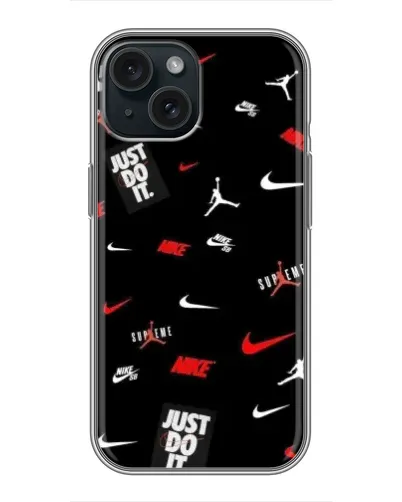 Чохол для iPhone 15 з картинкою «Nike Mix Pattern»