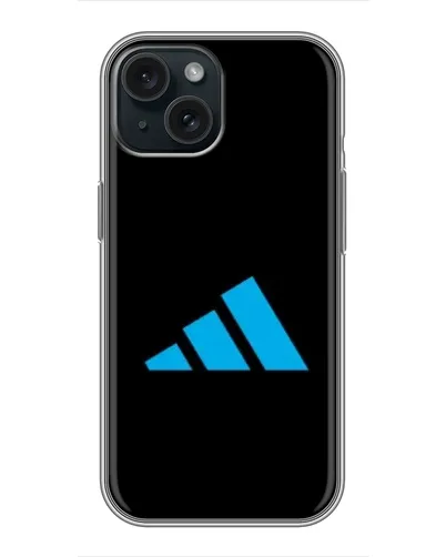 Чохол для iPhone 15 з картинкою «Adidas Cyan Logo»